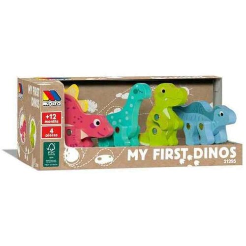  Molto: Nature Moj prvi dinozaver lesena figurica 4-delni paket Slike