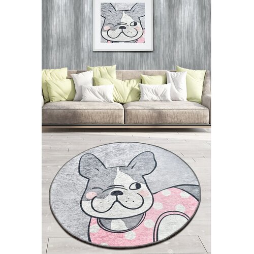 Conceptum Hypnose tepih Happy Dogs, Ø100cm, Sivi Cene