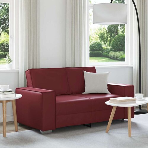  Dvosjed Sofa Vino Crvena 120 cm Umjetna Koža Cijene
