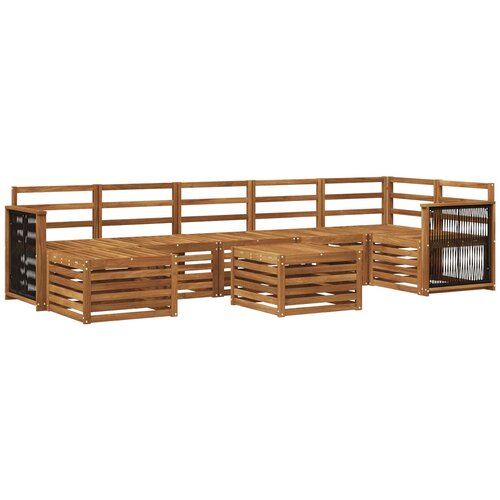 vidaXL Zunanja garnitura za sedenje 7 pcs Naravna Masiven les akacije, (5000279837) Cene