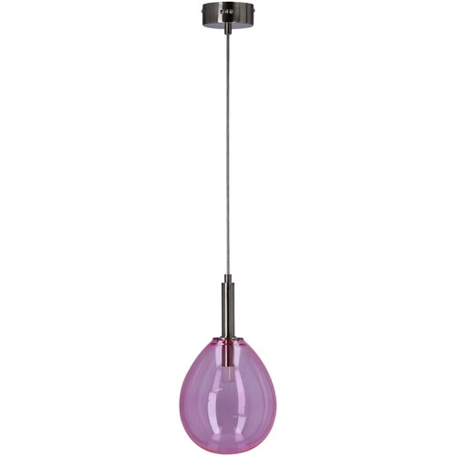 Candellux Vijolična LED viseča svetilka s steklenim senčilom Lukka &amp;ndash; Slike