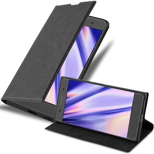 Cadorabo Ohi&scaron;je, združljivo z Sony Xperia XA v nočna črna - Za&scaron;čitni ovitek z magnetnim zapiranjem, stoječo funkcijo in režo za kartice, (20549129) Cene