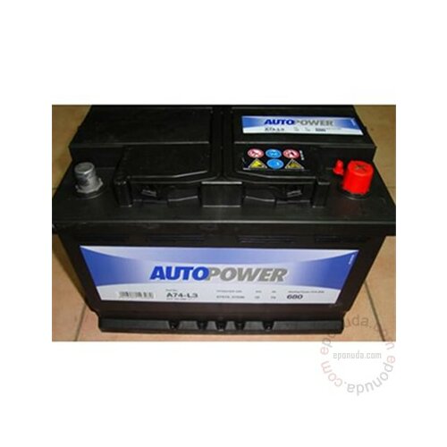 Autopower 12V 74Ah D+ akumulator Slike