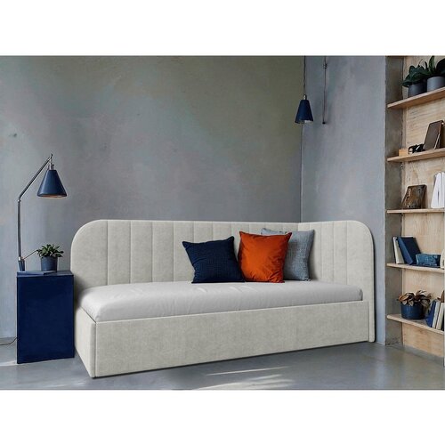 MID.YOU OBLAZINJENA POSTELJA 90 cm x 200 cm , les, tekstil, leseni material bež Cene