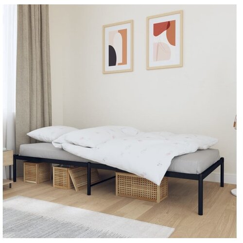 vidaXL Metalni okvir za krevet crni 90 x 200 cm Cene