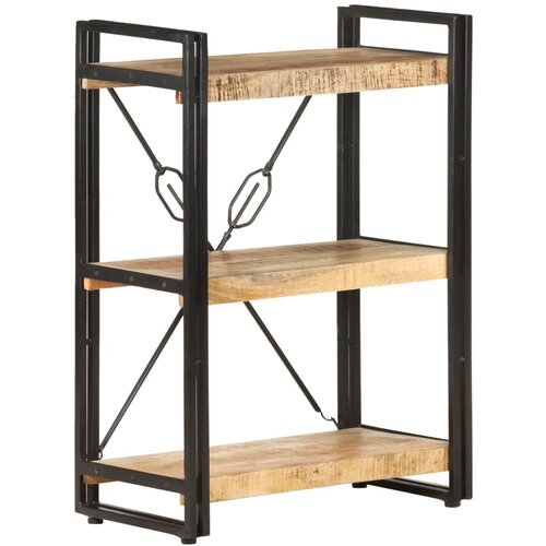 VidaXL Knjižna omara 3-nadstropna 60x30x80 cm trden mangov les Slike