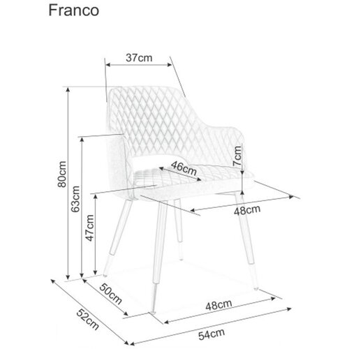 Molarem Home Stolica Franco-svijetlo siva Slike