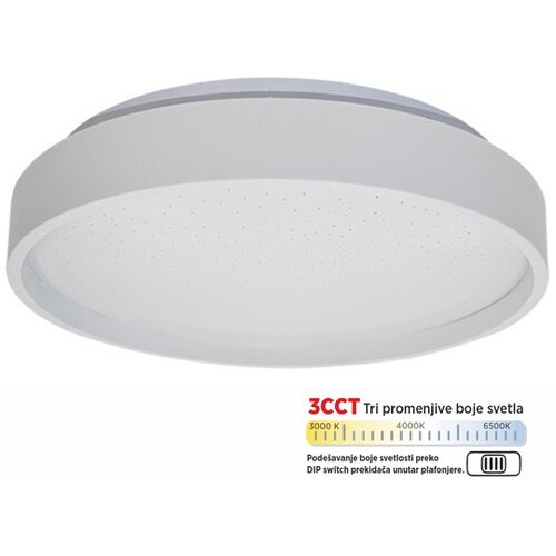 Mitea Lighting led plafonjera bela 15W 220~240V 3CCT dip switch 3000/4000/6500K fi260mm smd M205540-B Cene