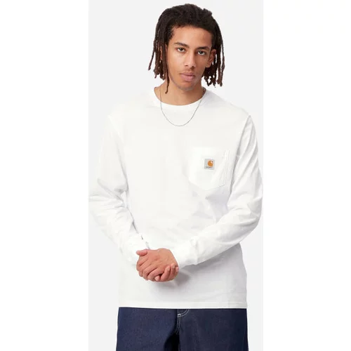 Carhartt WIP Muška majica kratkih rukava Majica dugih rukava s džepovima I030437 BIJELA