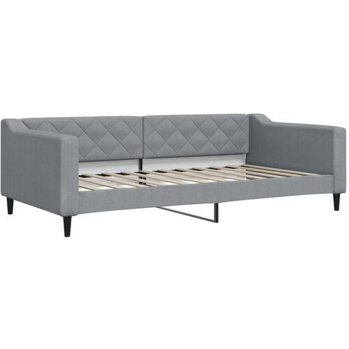  Dnevni krevet svjetlosivi 100 x 200 cm od tkanine Slike