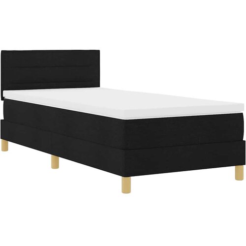  s opruga kutije s jastukom Crna 80 x 200 cm tkanina Slike