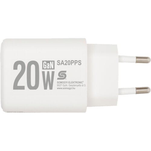 Home Punjač SA20PPS, 1 x USB-A, 1 x USB-C, 20W, GaN, Bijeli Cene