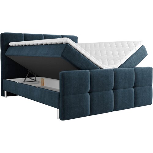 Esposa POSTELJA Z VZMETNICO 140 cm x 200 cm , tekstil temno modra Slike
