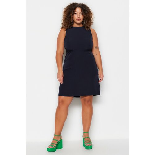 Trendyol Curve Plus Size Dress - Navy blue - A-line Slike