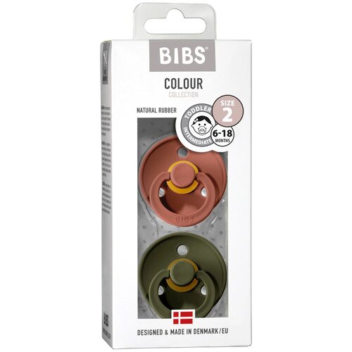 Bibs tolažilna duda - lateks Colour (6 -18 m), 2 kosa Woodchuck & Hunter Green Cene