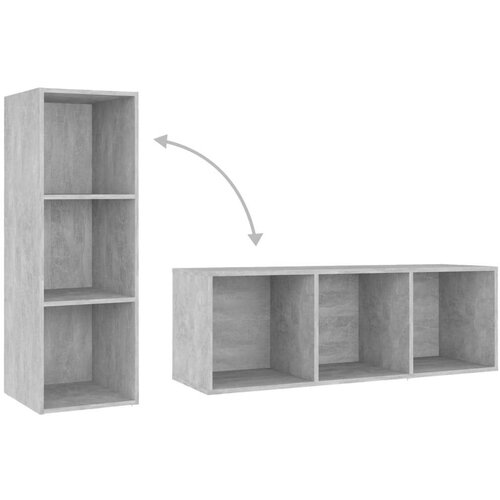  ormarići 4kom siva boja betona 107x35x37cm konstruirano drvo - Beton siva 4 Slike