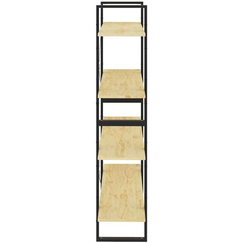 VidaXL Knjižna omara 4-nadstropna 100x30x140 cm trdna borovina Slike