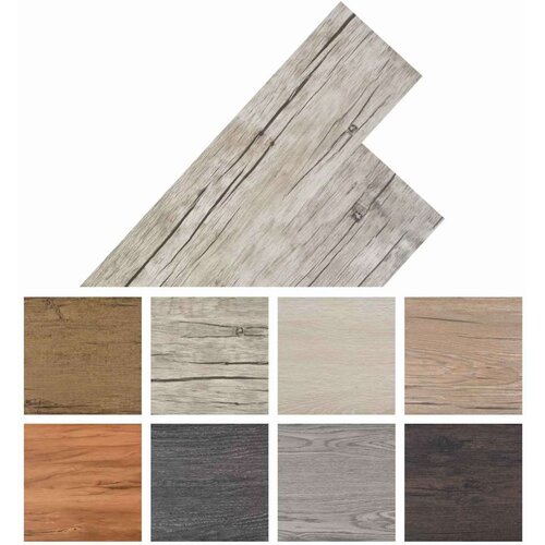  Podne daske 18 pcs Svijetlo siva 2 51 m&amp;sup2; PVC - Isprana boja hrasta 2 51 m&amp;sup2; Slike