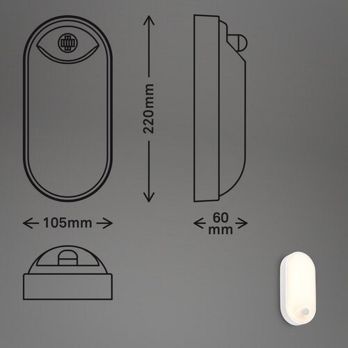 BRILO LED spolja&amp;scaron;nja zidna svetiljka sa senzorom RUCH LED/12W/230V IP65 bela Slike