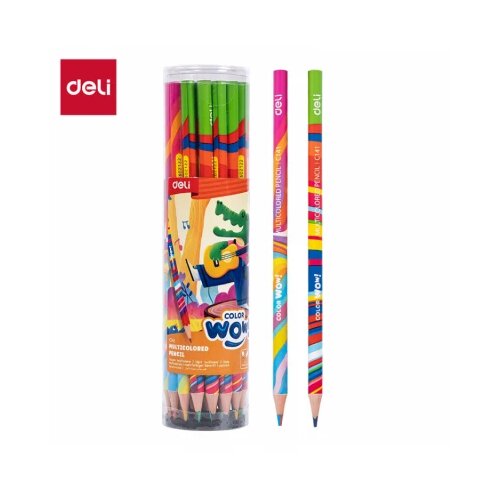  DRVENE BOJICE DELI 4 BOJE MULTIKOLOR 1/28 EC141 Slike