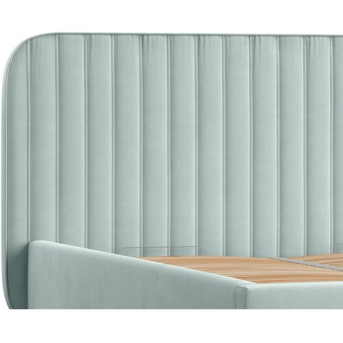 Maison de R&amp;ecirc;ve Mentol zeleni tapecirani bračni krevet s prostorom za odlaganje s podnicom 180x200 cm Noto &amp;ndash; Slike