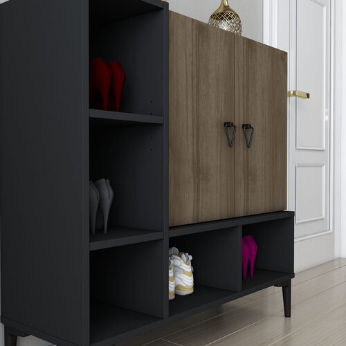 Hanah home Hanah Kućna konzola Platinum, 100x100x35 cm, Crni orah Slike