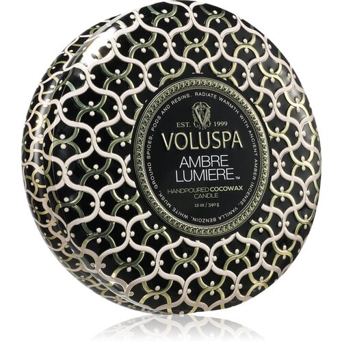 VOLUSPA Ambre Lumiere di&amp;scaron;eča sveča v pločevinki 340 g Slike