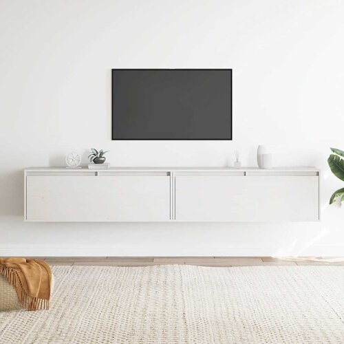  Zidni ormarići 2 kom bijeli 100 x 30 x 35 cm masivna borovina Cijene