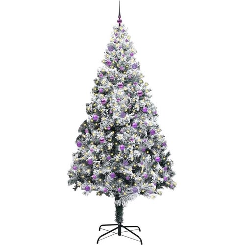 VidaXL Umjetno božićno drvce s 300 LED svjetlima Zelena 240 x 150 cm Slike