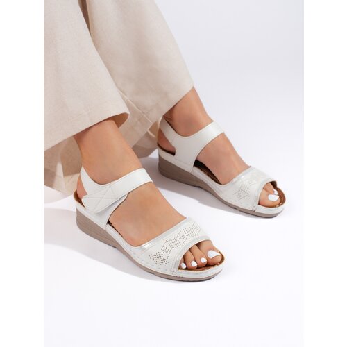 Shelvt White women's Velcro sandals Cijene