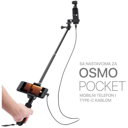  Selfie stick sa Type C kablom crni Cene