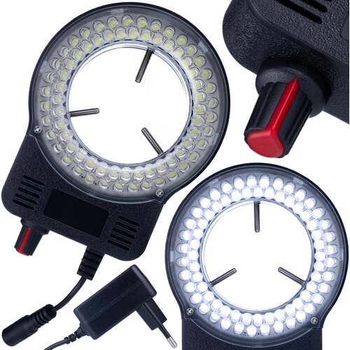 Rosfix 72xLED Osvetljevalec za Mikroskop &ndash; Regulacija Intenzivnosti, 72 LED 6500&ndash;7000K | 0&ndash;10W, DC12V, &Oslash;30&ndash;65mm, (5000356648) Cene
