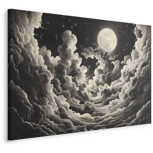  Slika - Moon and Stars Singing Among the Great Clouds 30x20 Cene