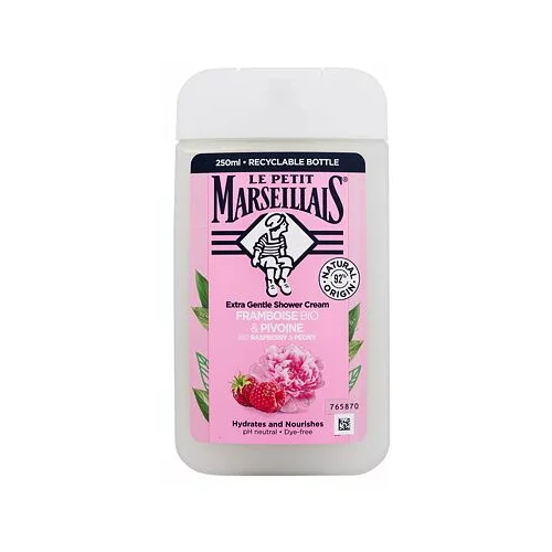 Le Petit Marseillais Extra Gentle Shower Cream Organic Raspberry & Peony hidratantna i hranjiva krema za tuširanje 250 ml za žene