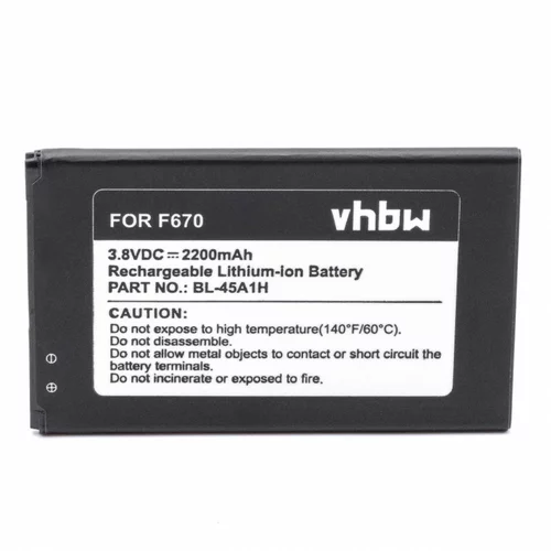 VHBW Baterija za LG K10 (2016) / K420N, 2200 mAh