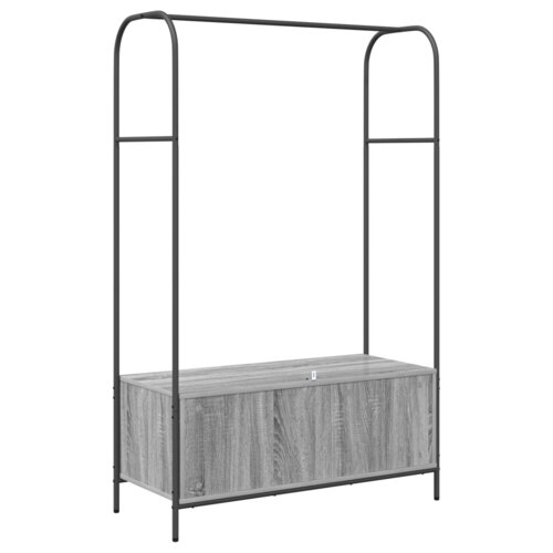 vidaXL Stojalo za oblačila s policami Siva sonoma 100x44x160 cm Cene