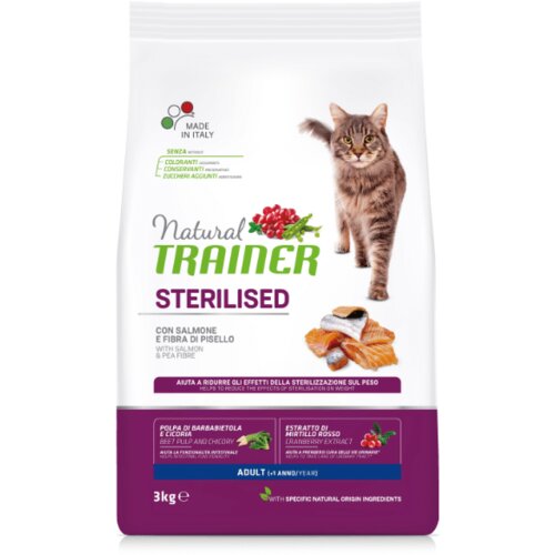 Trainer Natural Cat za Odrasle Sterilisane Mačke Losos 10 kg Cene