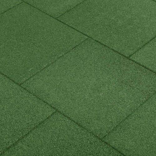 vidaXL Zaščitne plošče 6 kosov guma 50x50x3 cm zelene Cene