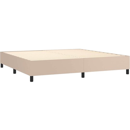  box spring s madracem cappuccino 200x200cm umjetna koža Slike