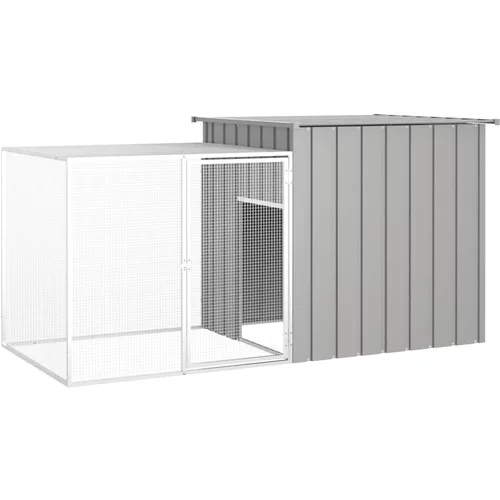  Kavez za zečeve sivi 200 x 91 x 100 cm od pocinčanog čelika