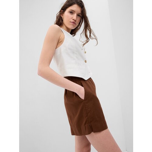 GAP Linen Shorts with Elasticated Waistband - Women Slike