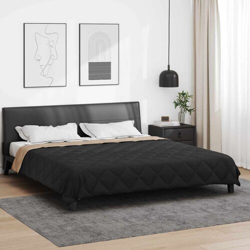  Poletna odeja Črna in taupe 200 x 200 cm Mikrovlakna, (5000288271) Cene