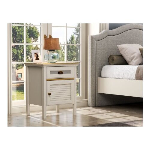 Hanah home Noćni ormarić Krem - Hrast - Siva boja FRN 21015 Cene