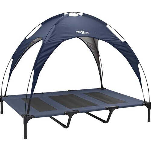 vidaXL Leži&scaron;če za psa Temno modra 122 x 93 x 106,5 cm Jeklo, (5000121679) Cene