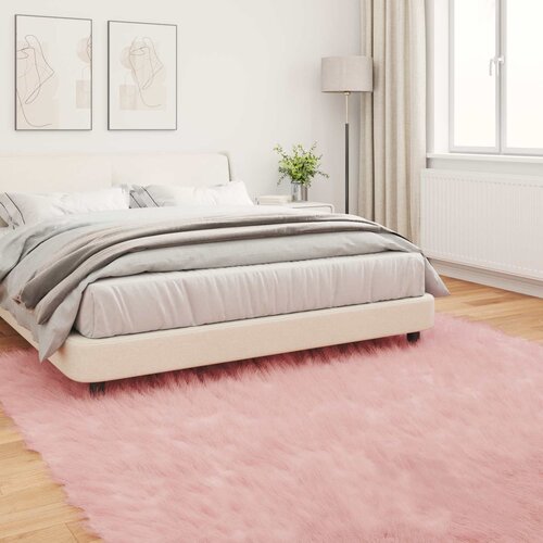  Tepih od umjetne ovčje kože TAFALLA Ružičasta 200 x 200 cm Slike