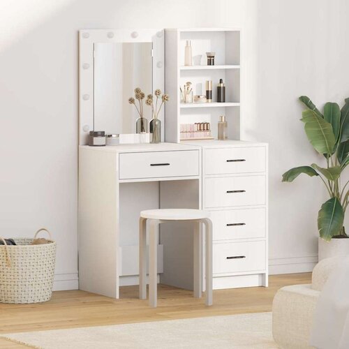  Toaletni stol 2 pcs Bijelo 50 x 41 x 135 cm Konstruirano drvo Cene