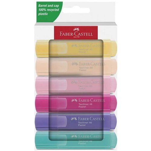 Faber-Castell 1546 Tekstmarker u pastelnim bojama, set od 6 komada Cijene