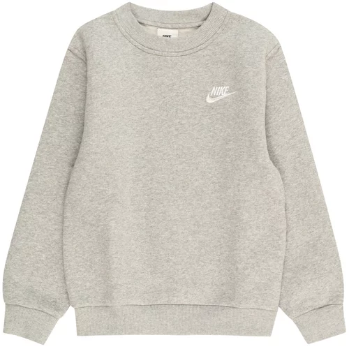 Nike Sportswear Sweater majica 'Club Fleece' siva melange / bijela