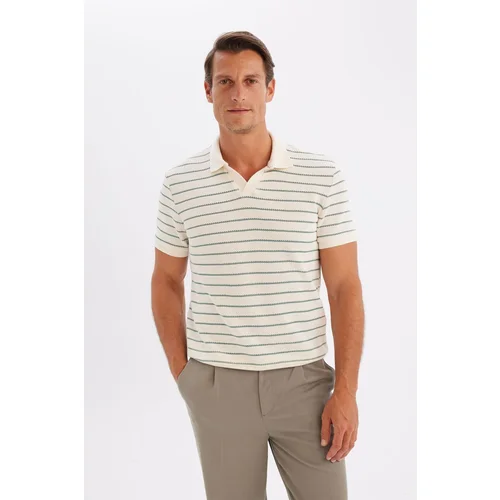 Defacto Regular Fit Striped Knitwear Short Sleeve Polo T-Shirt