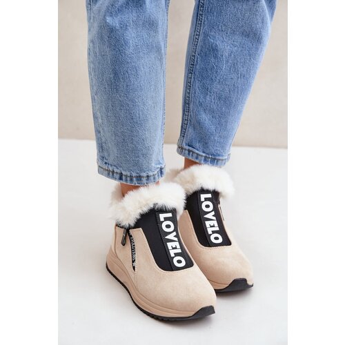 PS1 Women Sneaker Ankle Boots With Fur Beige Zeriana Slike